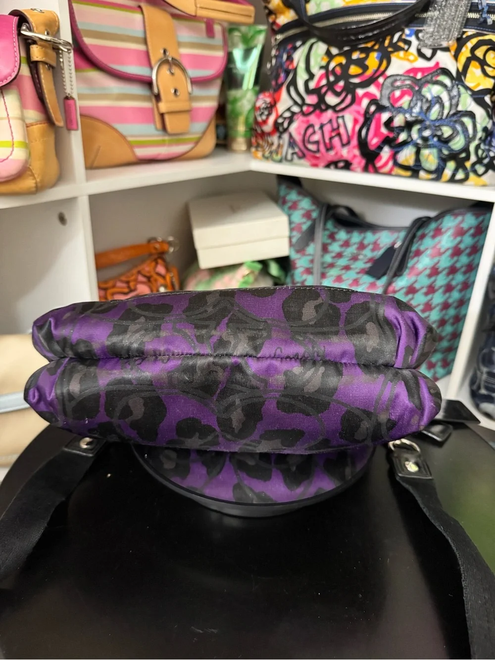 Coach Poppy Daisy Ocelot Hobo Bag